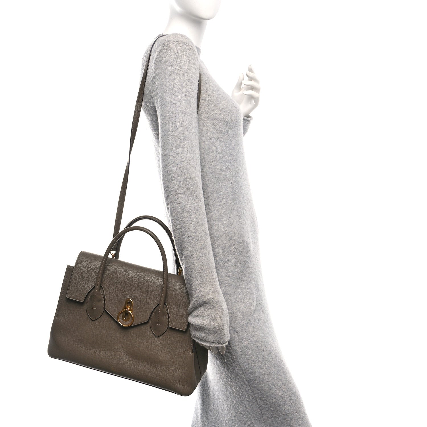 Mulberry Small Classic Grain Calfskin Seaton Clay 2 of 15