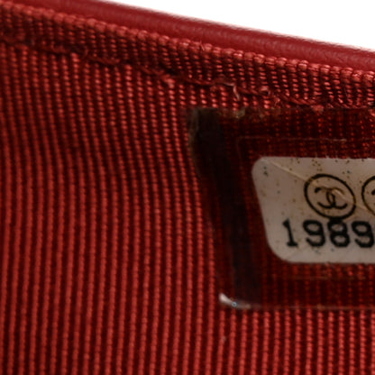 Chanel Caviar Quilted Long Flap Wallet Dark Red 8 of 8