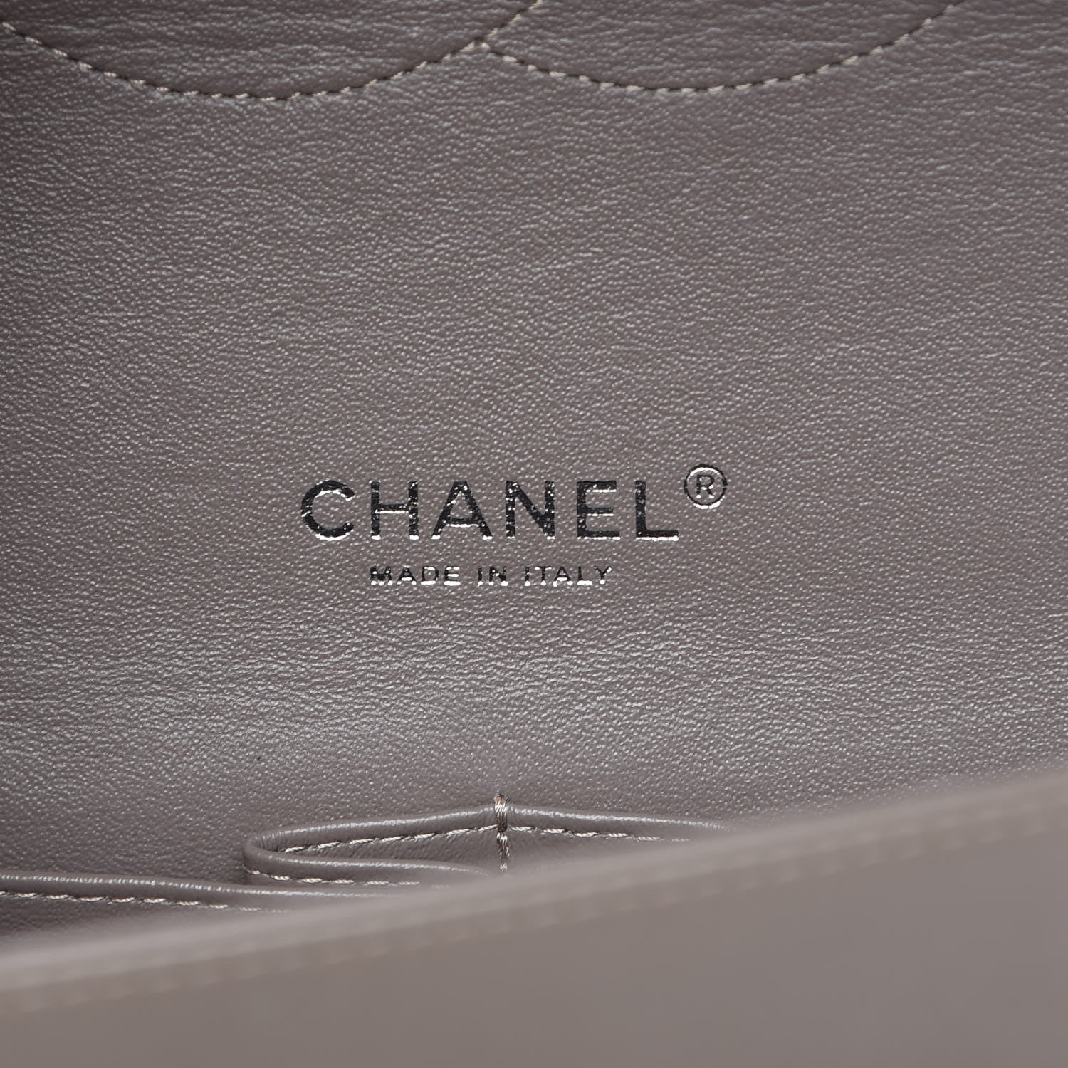 Chanel Patent Calfskin Quilted Maxi Double Flap Grey 6 of 15