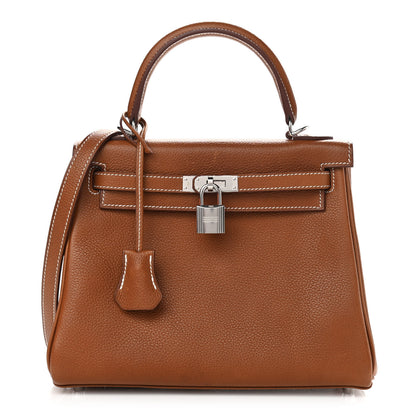 Hermes Barenia Faubourg Kelly Retourne 25 Fauve 1 of 17