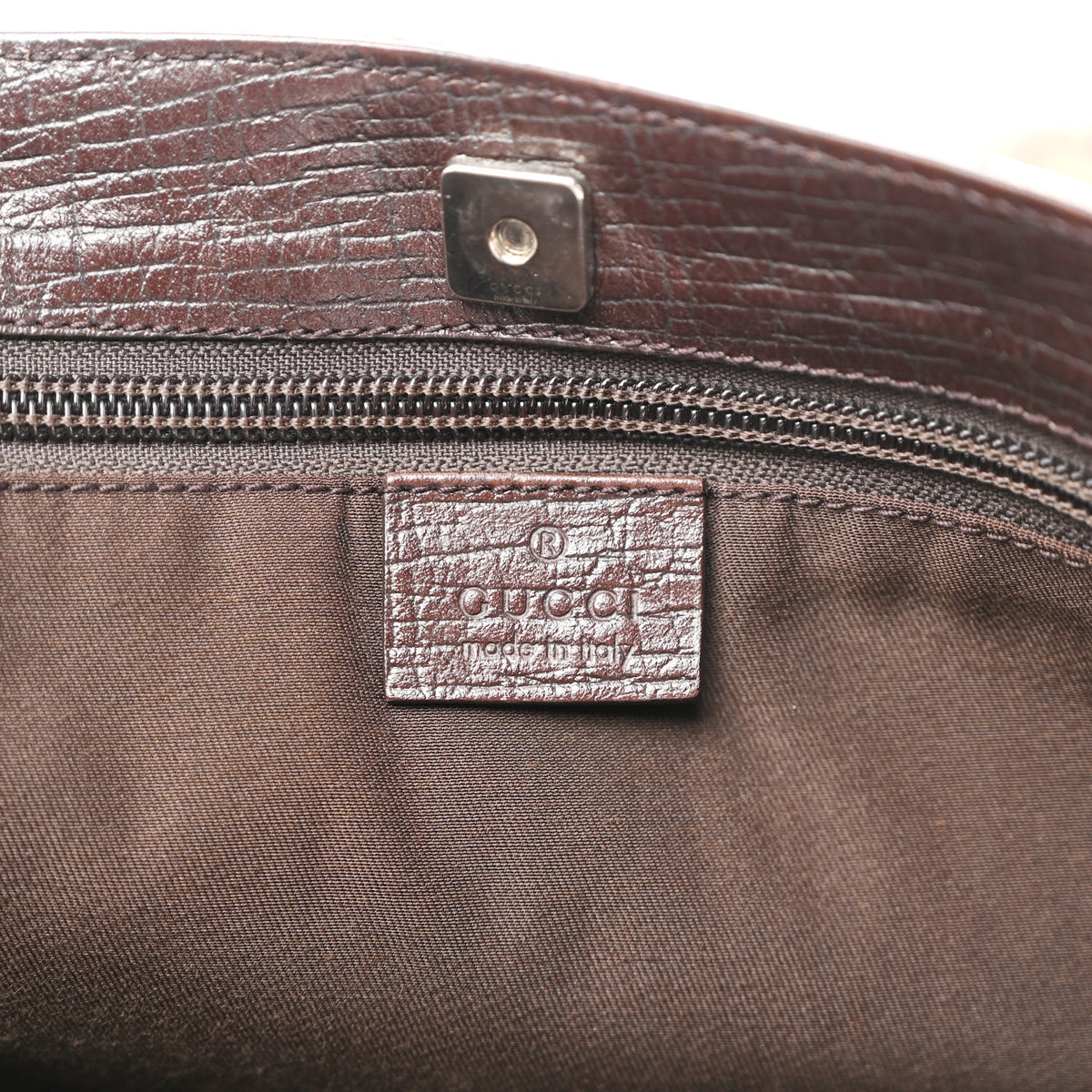 GG Plus Monogram Small Vertical Tote Dark Brown