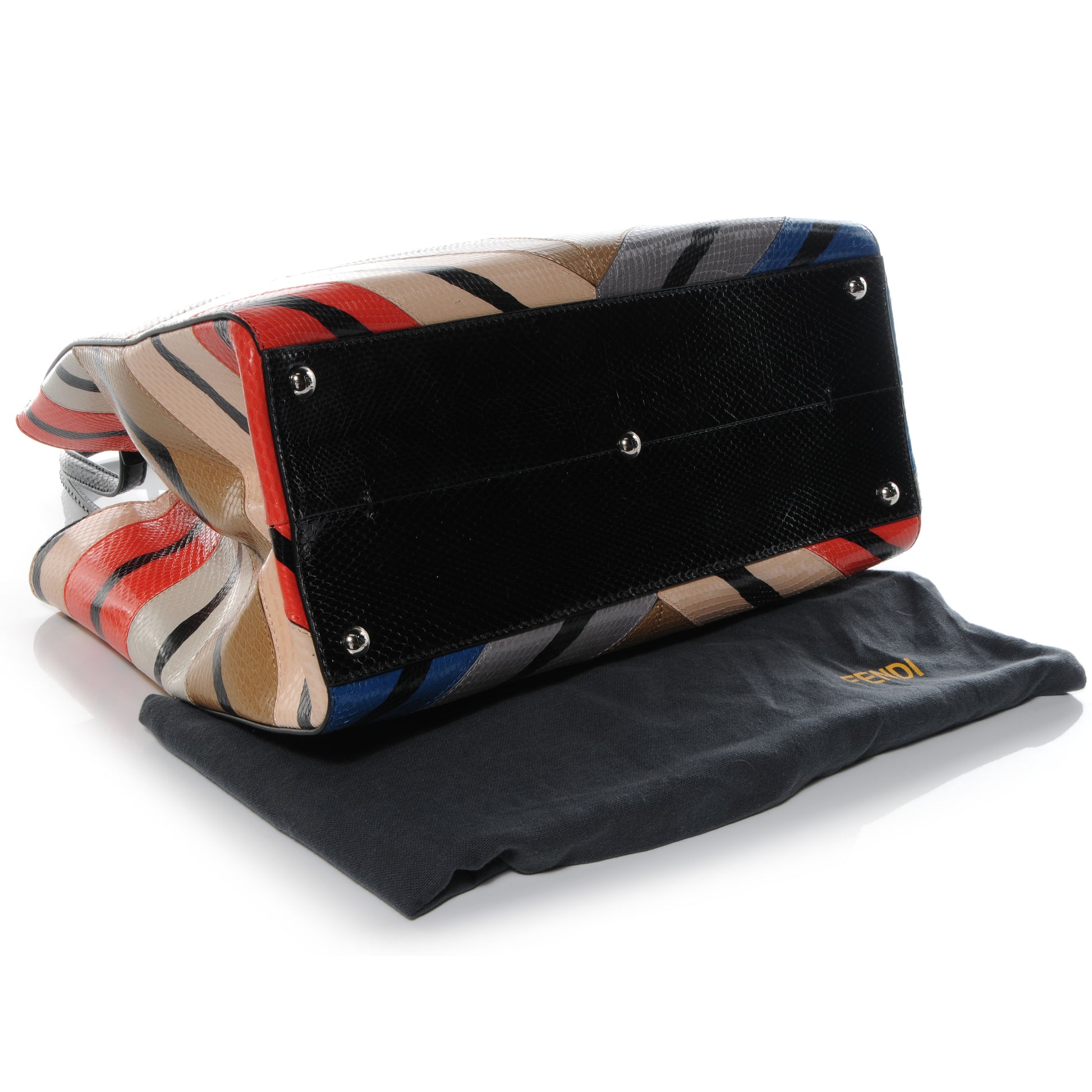 Fendi Ayers Printed Large 3Jours Tote Black Multicolor 3 of 11