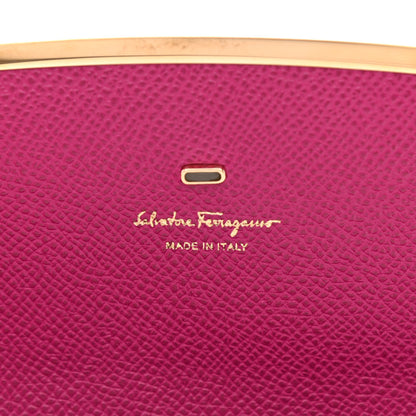 Salvatore Ferragamo Hammered Calfskin Gancini Mini Bag Pink 6 of 11