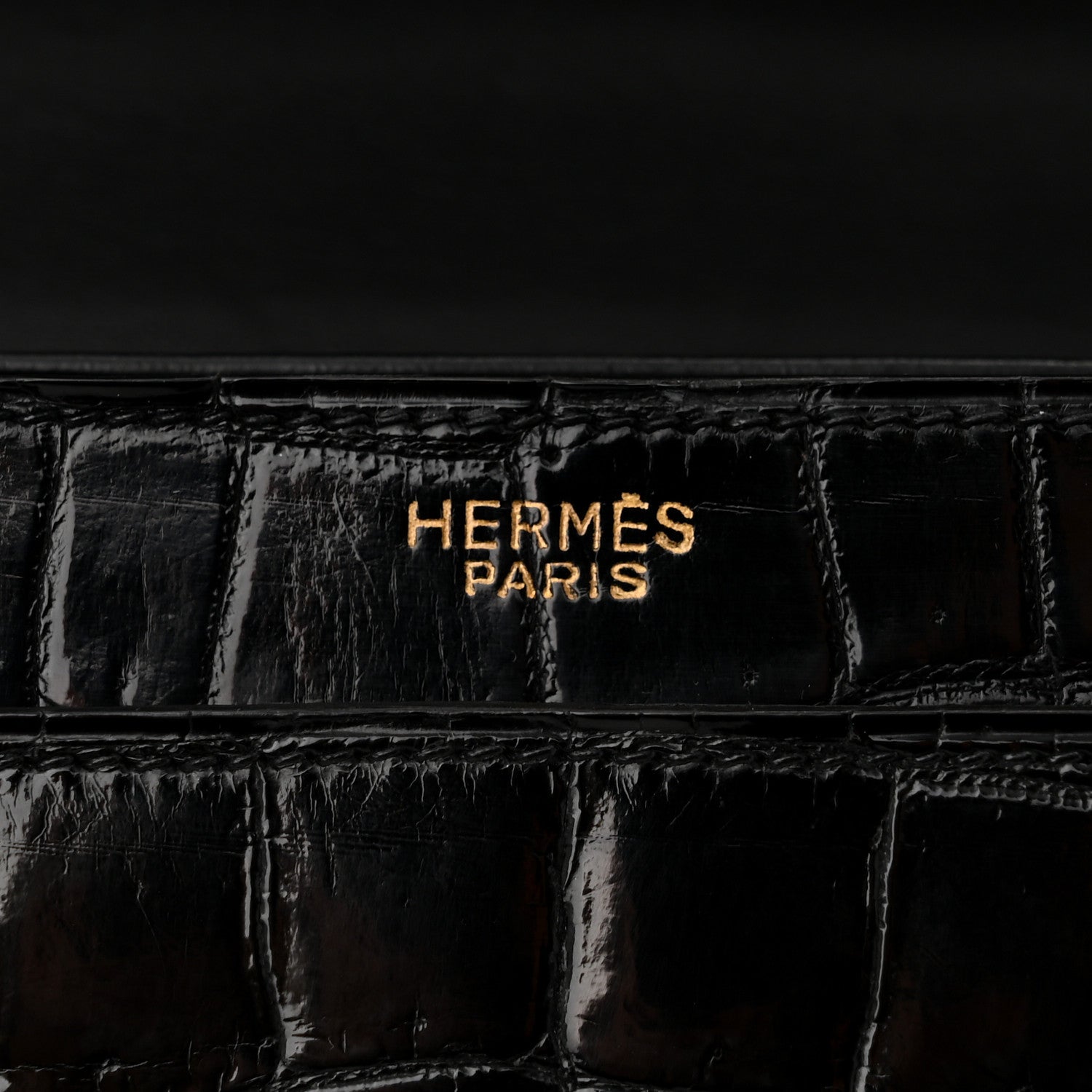 Hermes Shiny Crocodile Sac Cordeliere Black 6 of 10
