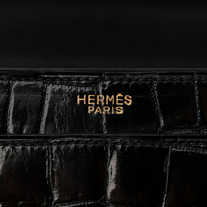Hermes Shiny Crocodile Sac Cordeliere Black 6 of 10