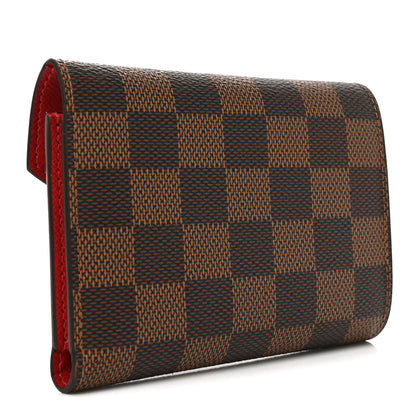 Louis Vuitton Damier Ebene Victorine Wallet Red 3 of 7