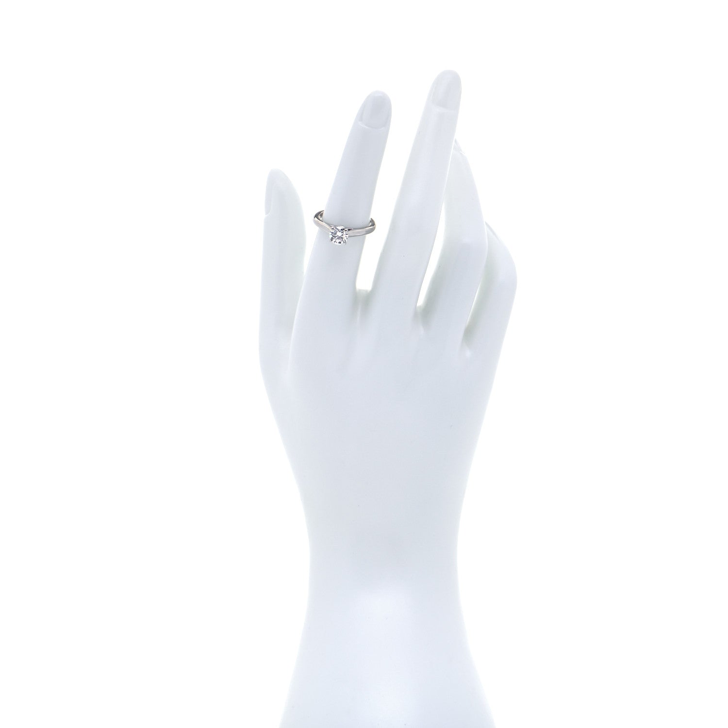 Cartier Platinum Diamond .71ct Solitaire 1895 Engagement Ring 52 6 2 of 10