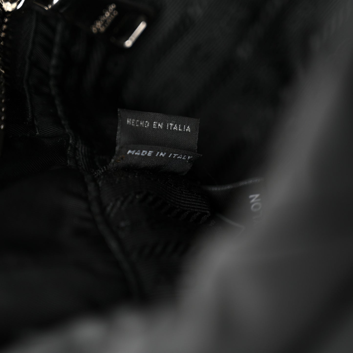 Re-Nylon Quilted Padded Flap Shoulder Bag Black