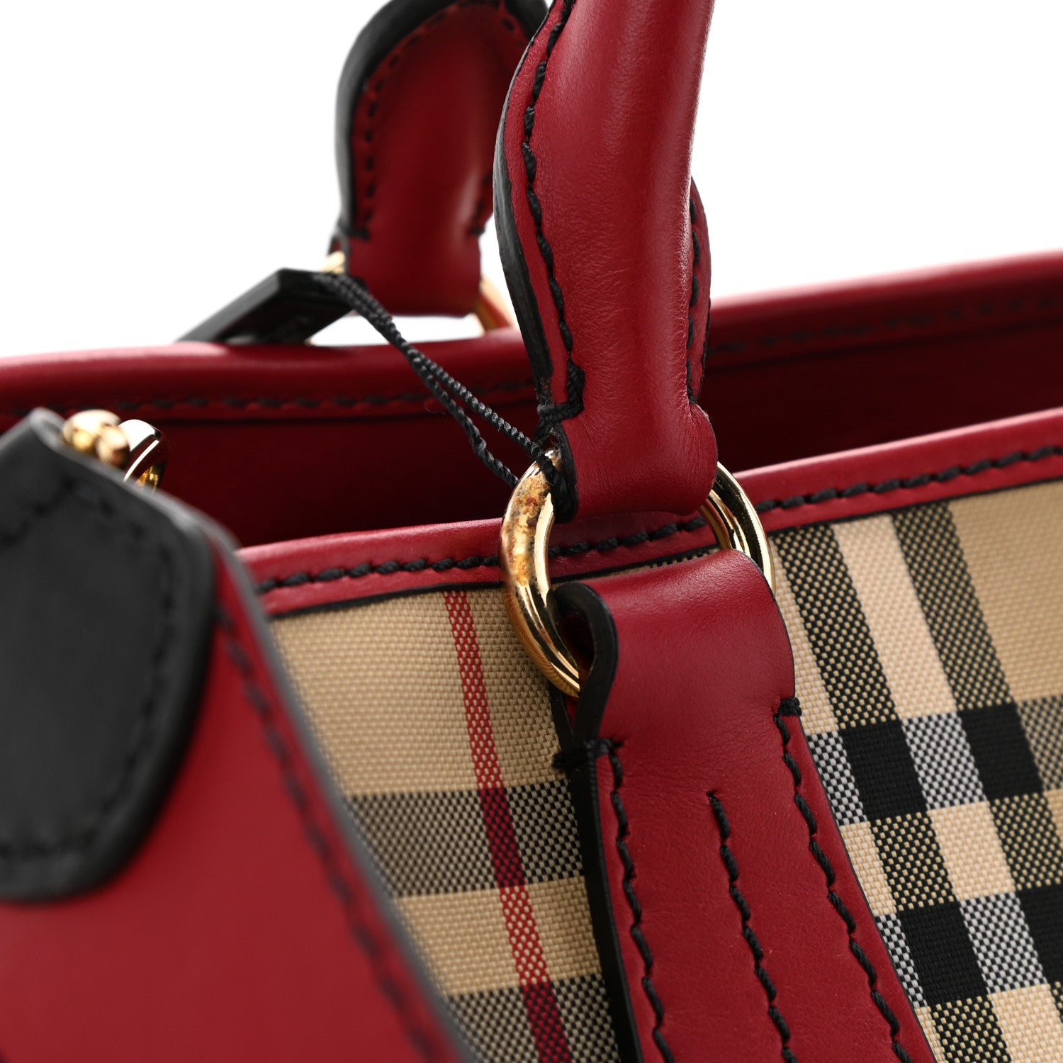 Burberry Horseferry Check Medium Ballingdon Tote Honey Parade Red 13 of 13