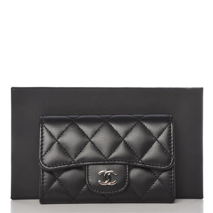 Chanel Lambskin Quilted Flap Card Holder Black 9 of 9