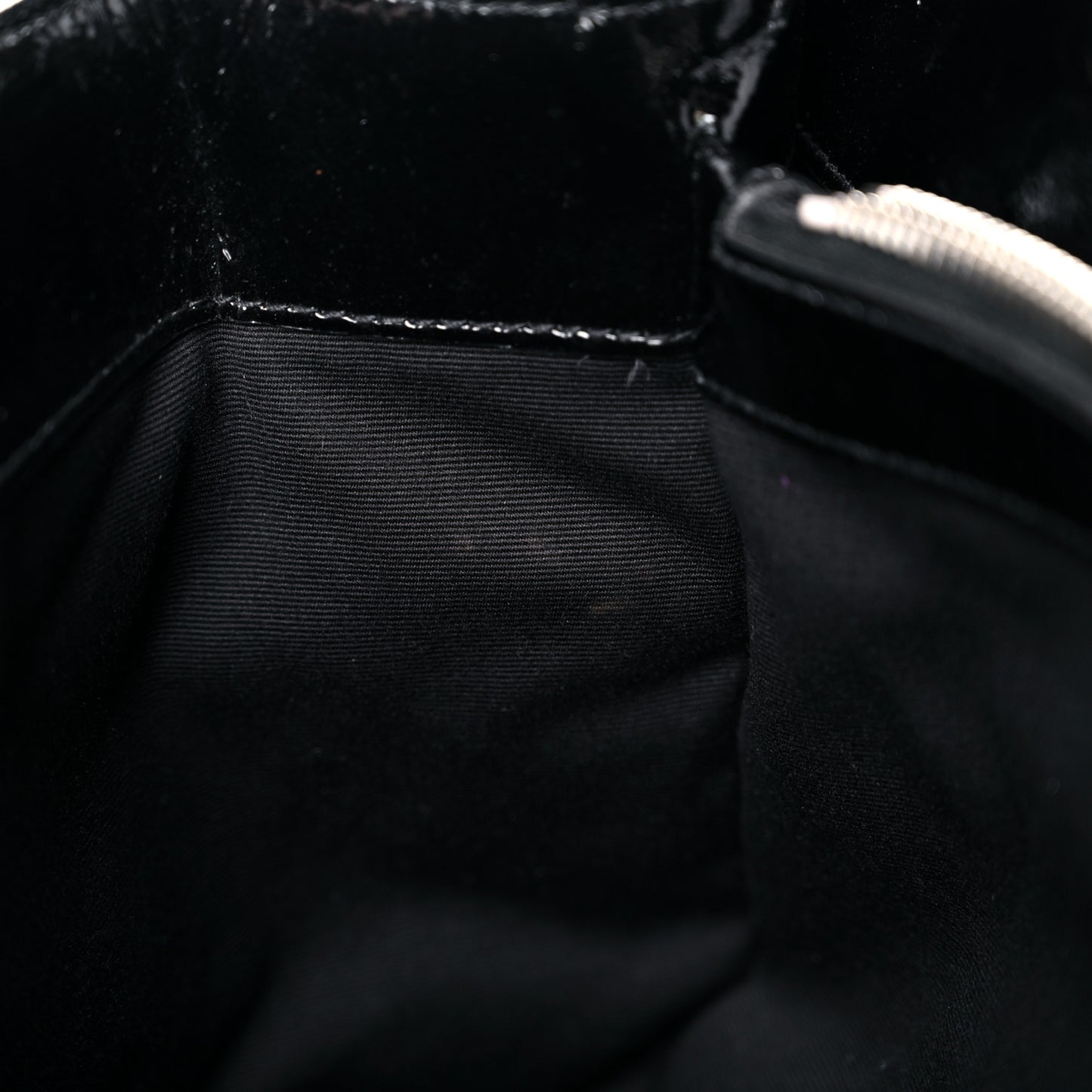 Patent Y Quilted Monogram Medium Loulou Chain Satchel Black