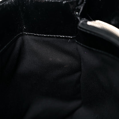 Saint Laurent Patent Y Quilted Monogram Medium Loulou Chain Satchel Black 12 of 17