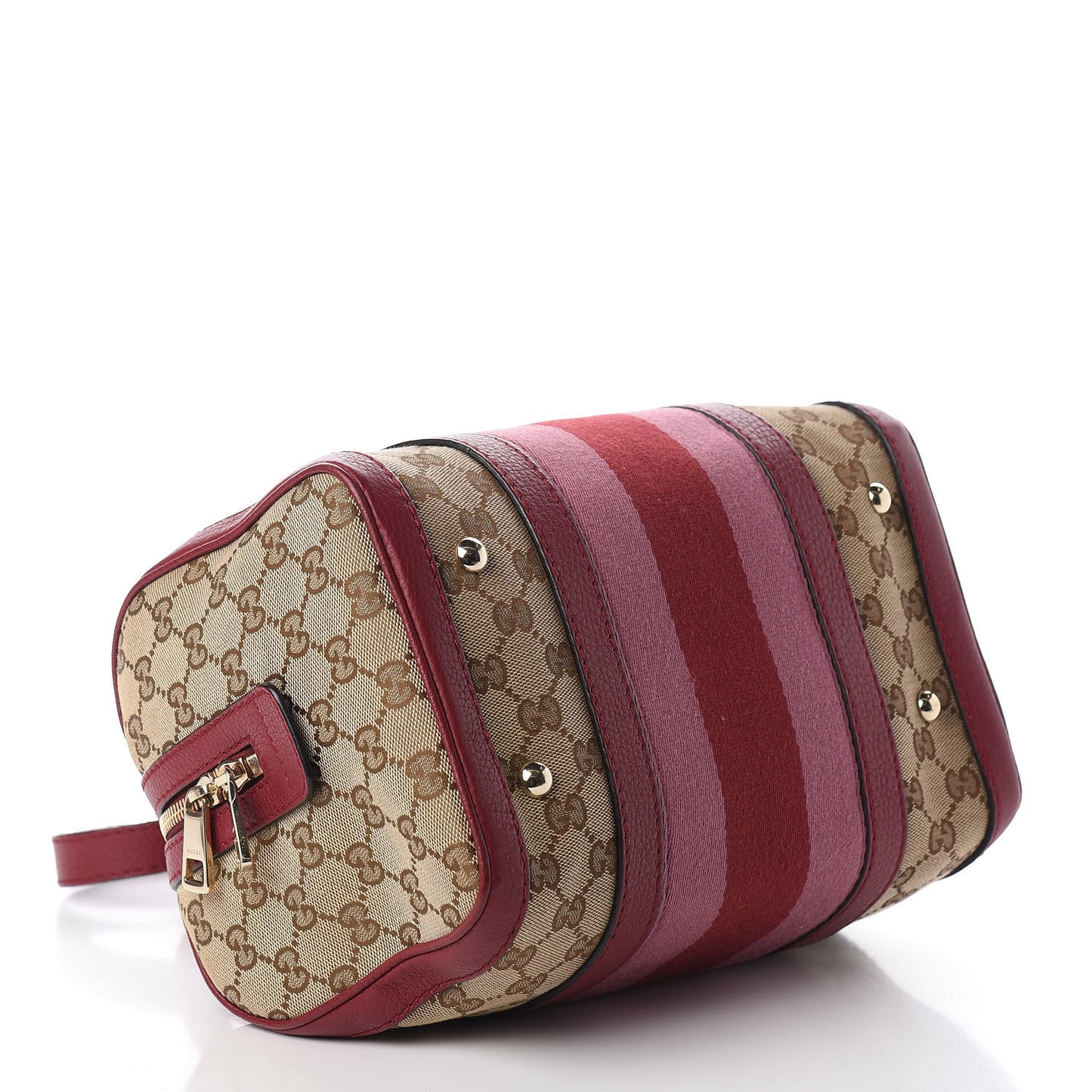 Monogram Cellarius Calfskin Vintage Web Small Boston Beige Ebony Soft Burgundy Peonia Flower Box Pink