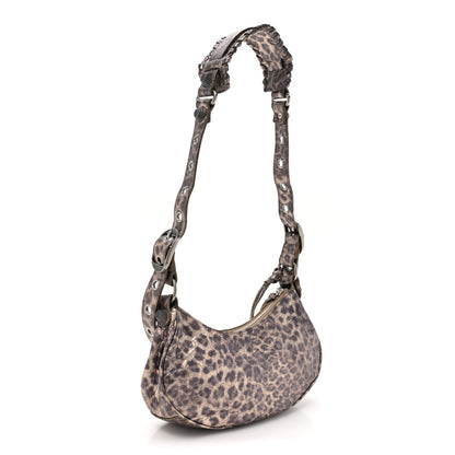 Balenciaga Metallic Agneau Arena Leopard Le Cagole Shoulder Bag XS Brown 3 of 10
