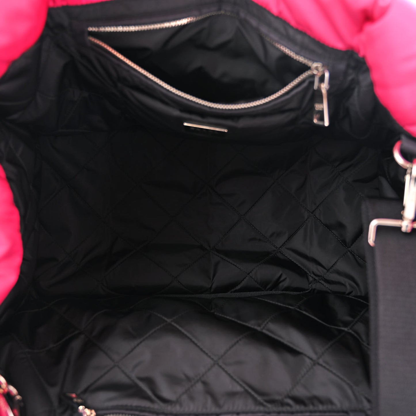 Tessuto Nylon Bomber Tote Fuxia