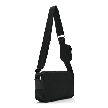 Prada Re-Nylon Vela Saffiano Pocket Double Zip Shoulder Bag Black 3 of 10