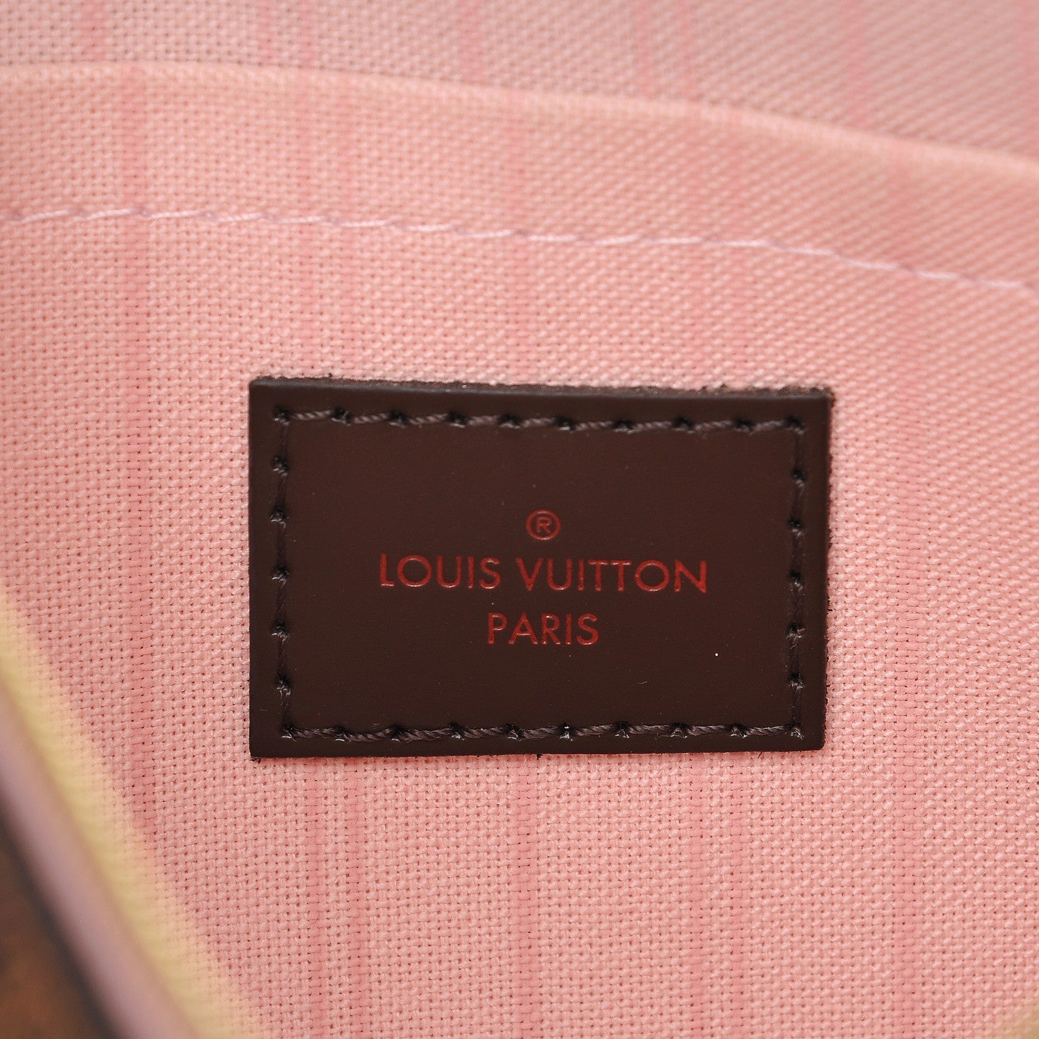 Louis Vuitton Damier Ebene Neverfull MM GM Pochette Rose Ballerine 6 of 8
