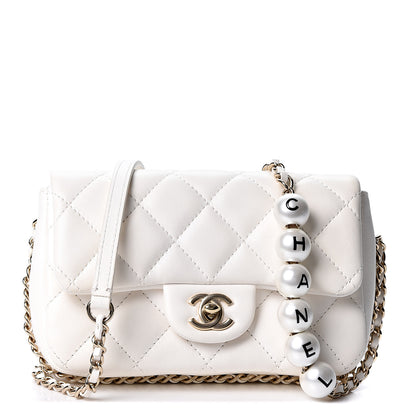 Chanel Lambskin Quilted Mini My Precious Flap White 1 of 9