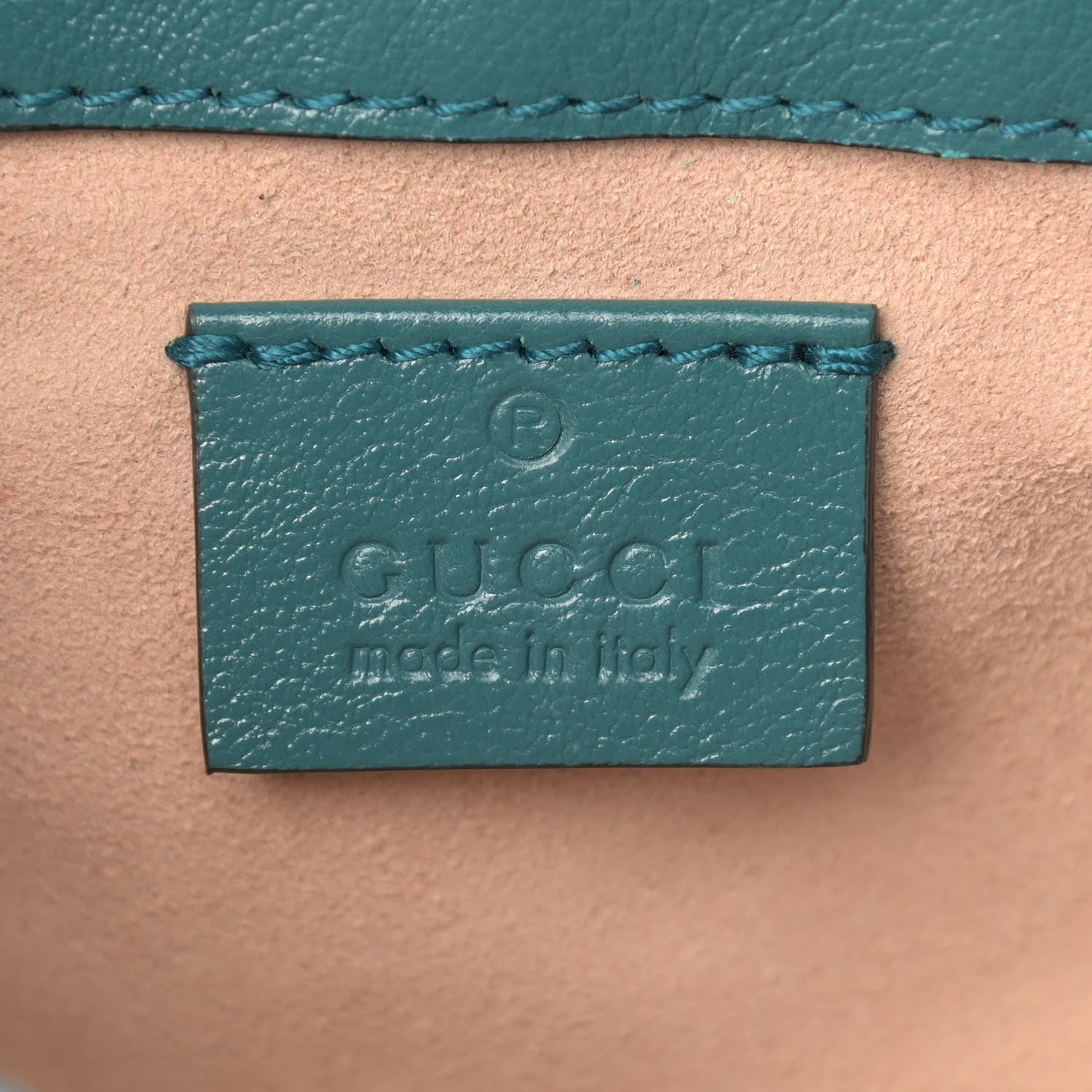 Gucci Azalea Calfskin Enamel Matelasse Diagonal Super Mini Torchon GG Marmont Shoulder Bag Imperial Blue Pavone 8 of 11