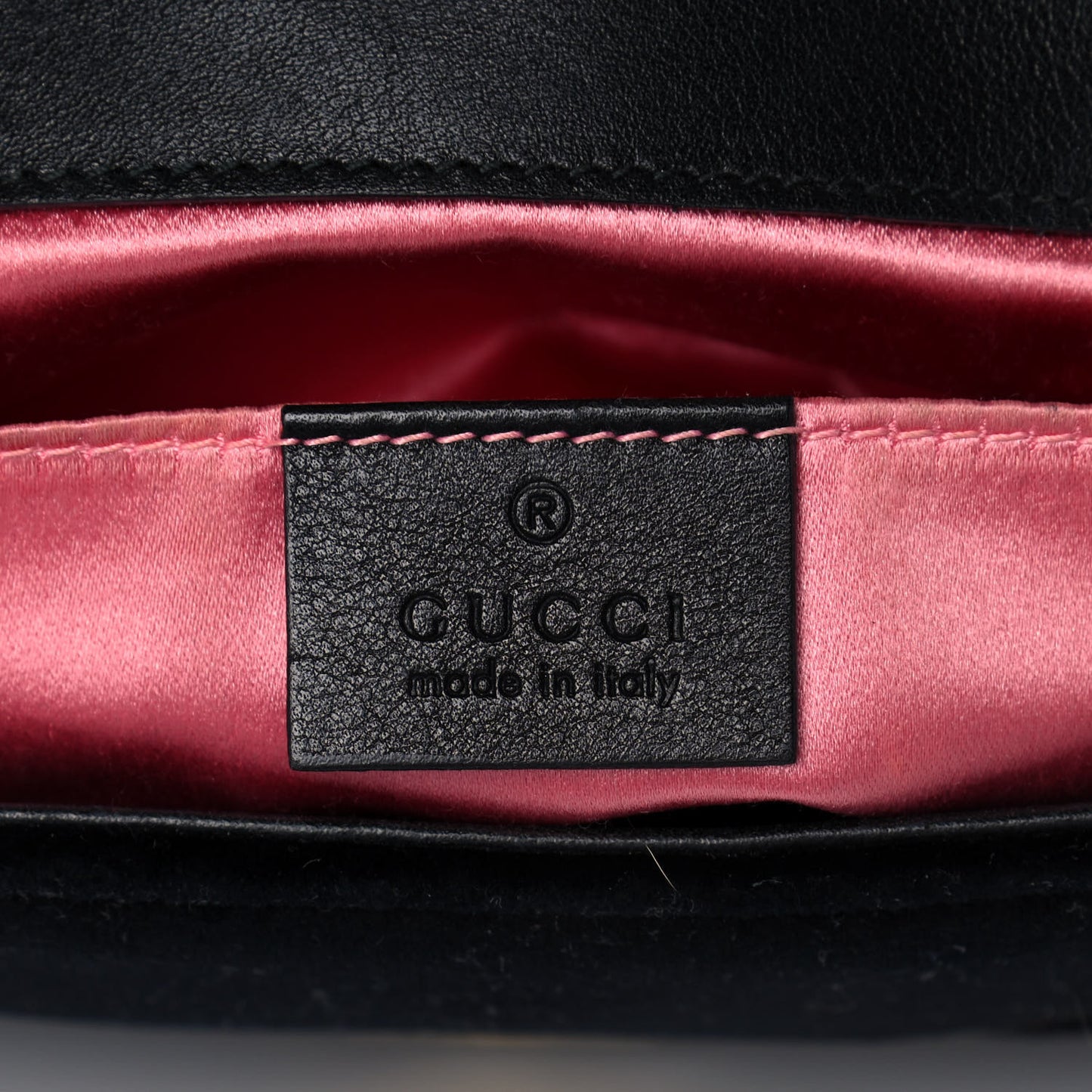 Velvet Matelasse Mini GG Marmont Shoulder Bag Black