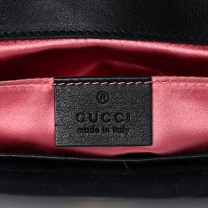 Gucci Velvet Matelasse Mini GG Marmont Shoulder Bag Black 6 of 13