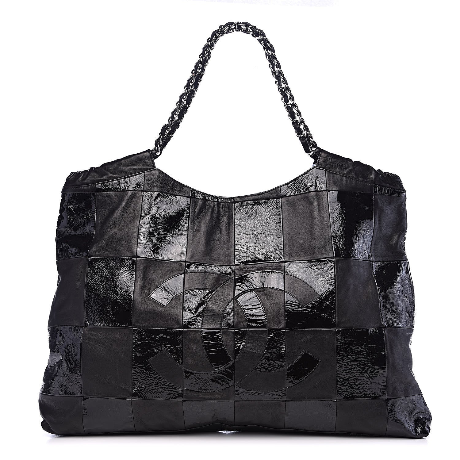 Chanel Patent Patchwork Large Brooklyn Tote Black 1 of 11