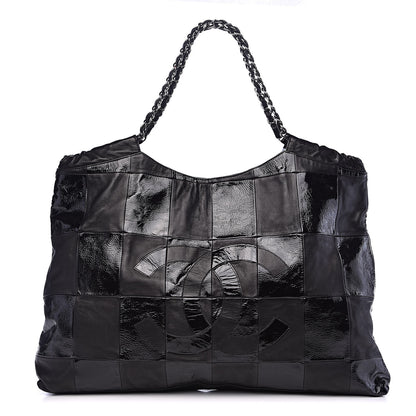 Chanel Patent Patchwork Large Brooklyn Tote Black 1 of 11