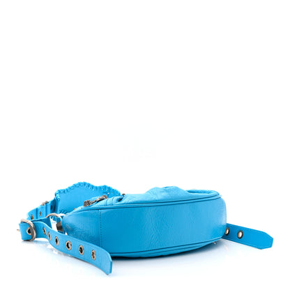 Balenciaga Agneau Arena Le Cagole Shoulder Bag XS Cyan 5 of 11