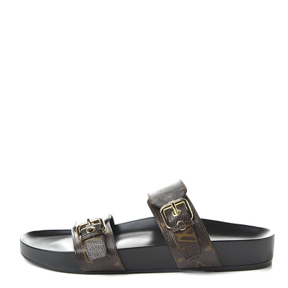 Louis Vuitton Monogram Bom Dia Mule Sandals 39.5 Black 1 of 8