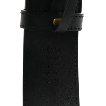 Gucci Moon Calfskin Pearl Double G 40mm Belt 80 32 Black Cream 3 of 6