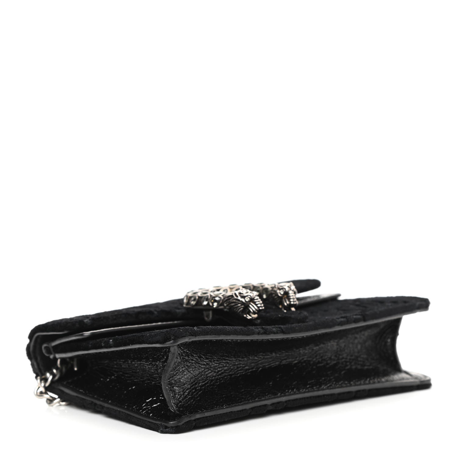 Gucci Velvet GG Monogram Super Mini Dionysus Shoulder Bag Black 4 of 10