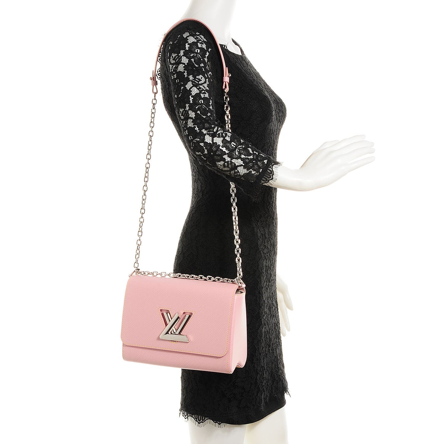 Epi Twist Shoulder Bag PM Rose Ballerine