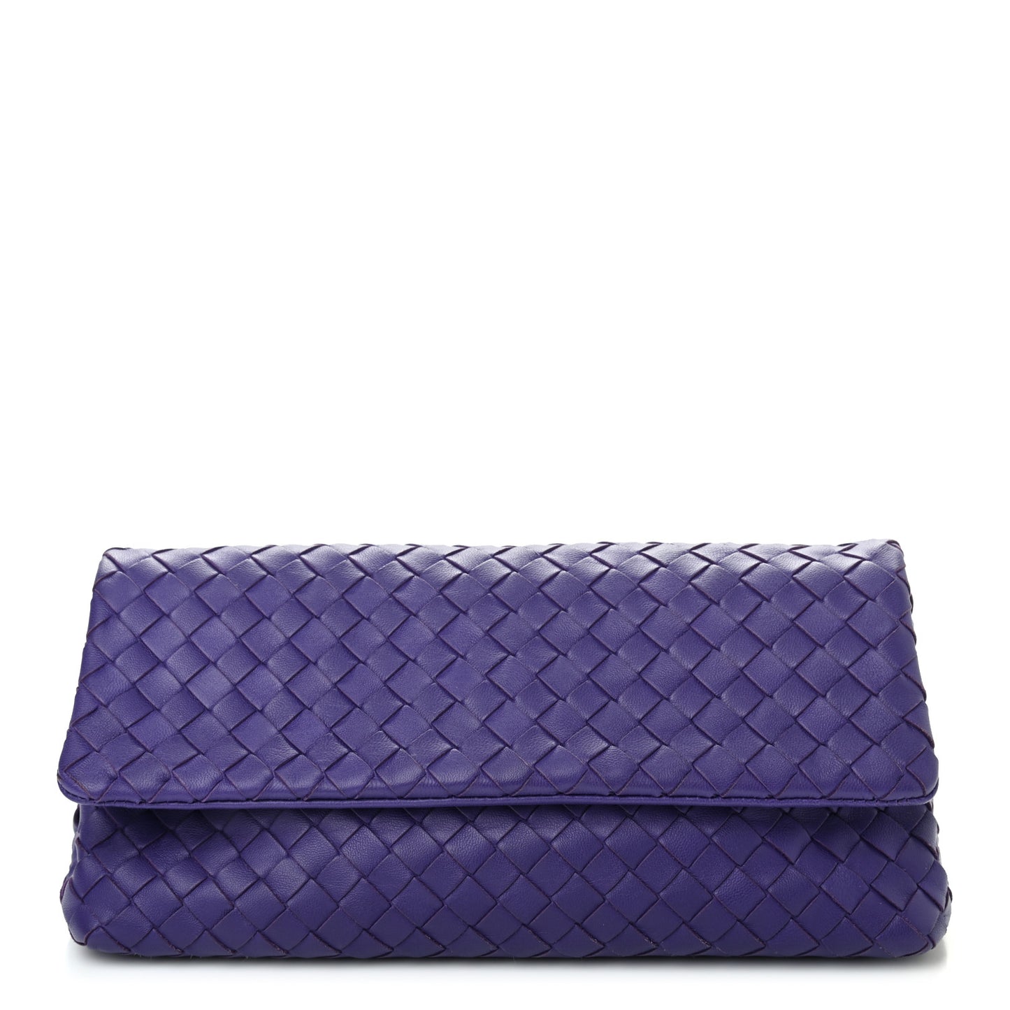 Nappa Intrecciato Clutch Anemone