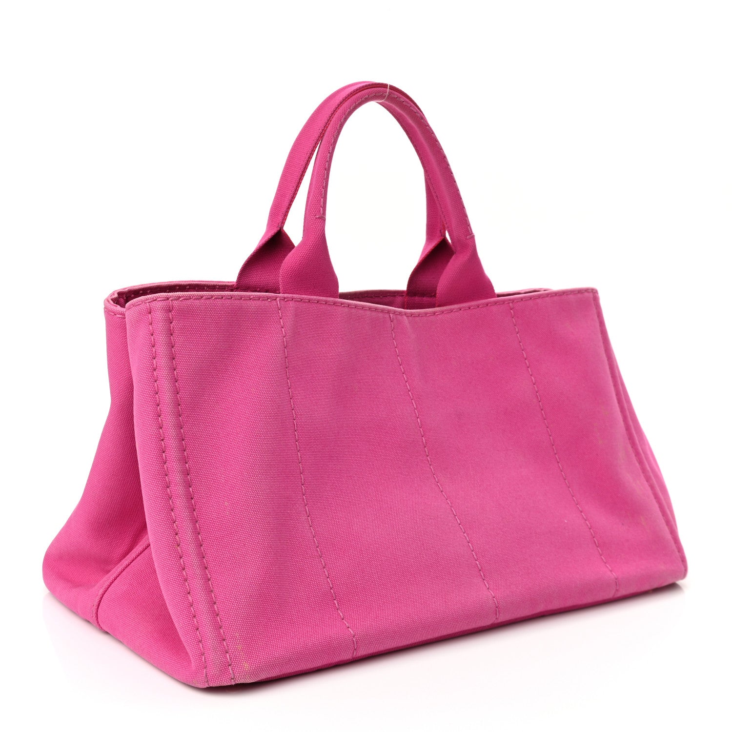 Prada Canapa Logo Shopping Tote Fuxia 3 of 10