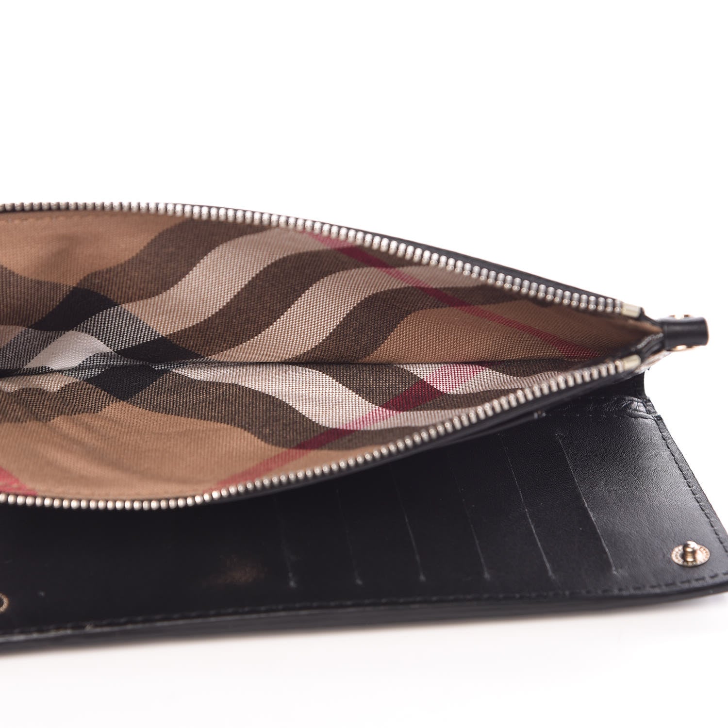 Burberry Grained Calfskin Zip Wallet Black 6 of 10