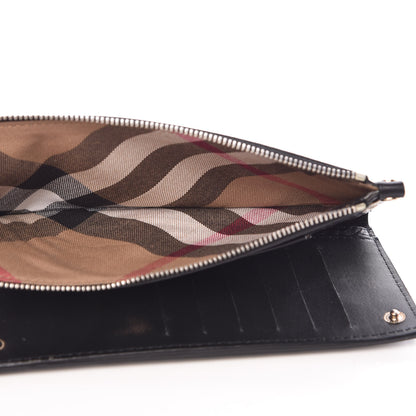 Burberry Grained Calfskin Zip Wallet Black 6 of 10