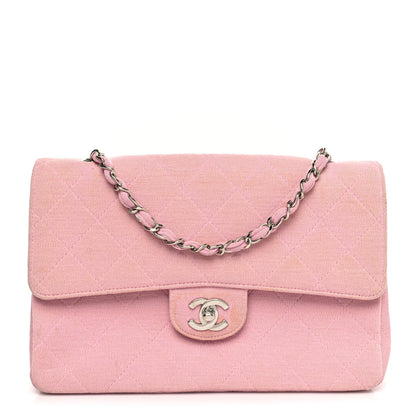 Chanel Jersey Quilted Small Single Flap Pink 1 of 14