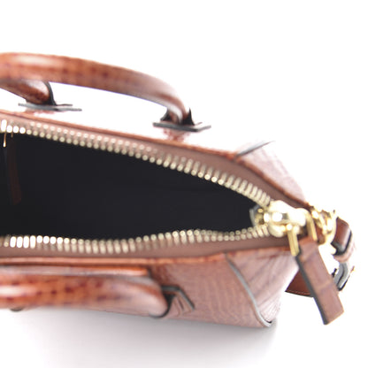 Givenchy Calfskin Crocodile Embossed Mini Antigona Cognac 5 of 10