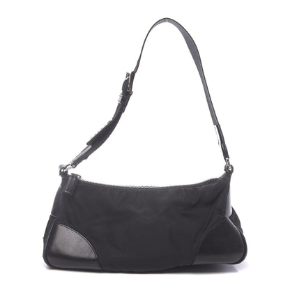 Prada Tessuto Nylon Soft Calf Shoulder Bag Black 1 of 13