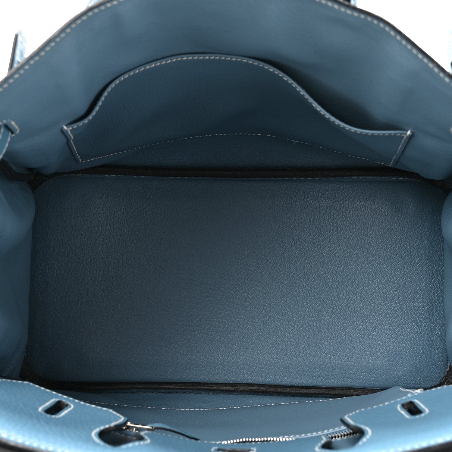 Hermes Taurillon Clemence Birkin 30 Blue Jean 5 of 17