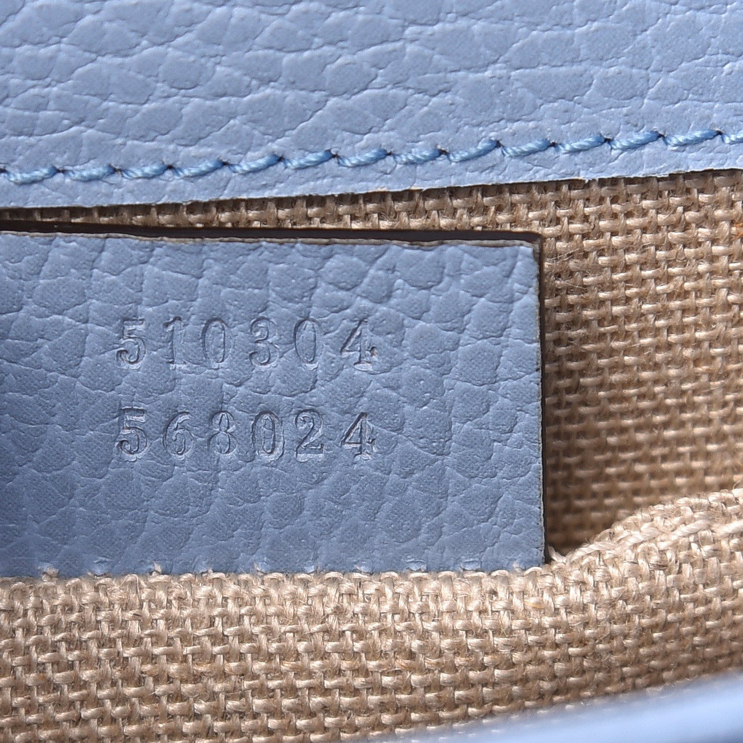 Gucci Dollar Calfskin Small Interlocking G Shoulder Bag Mineral Blue 9 of 10