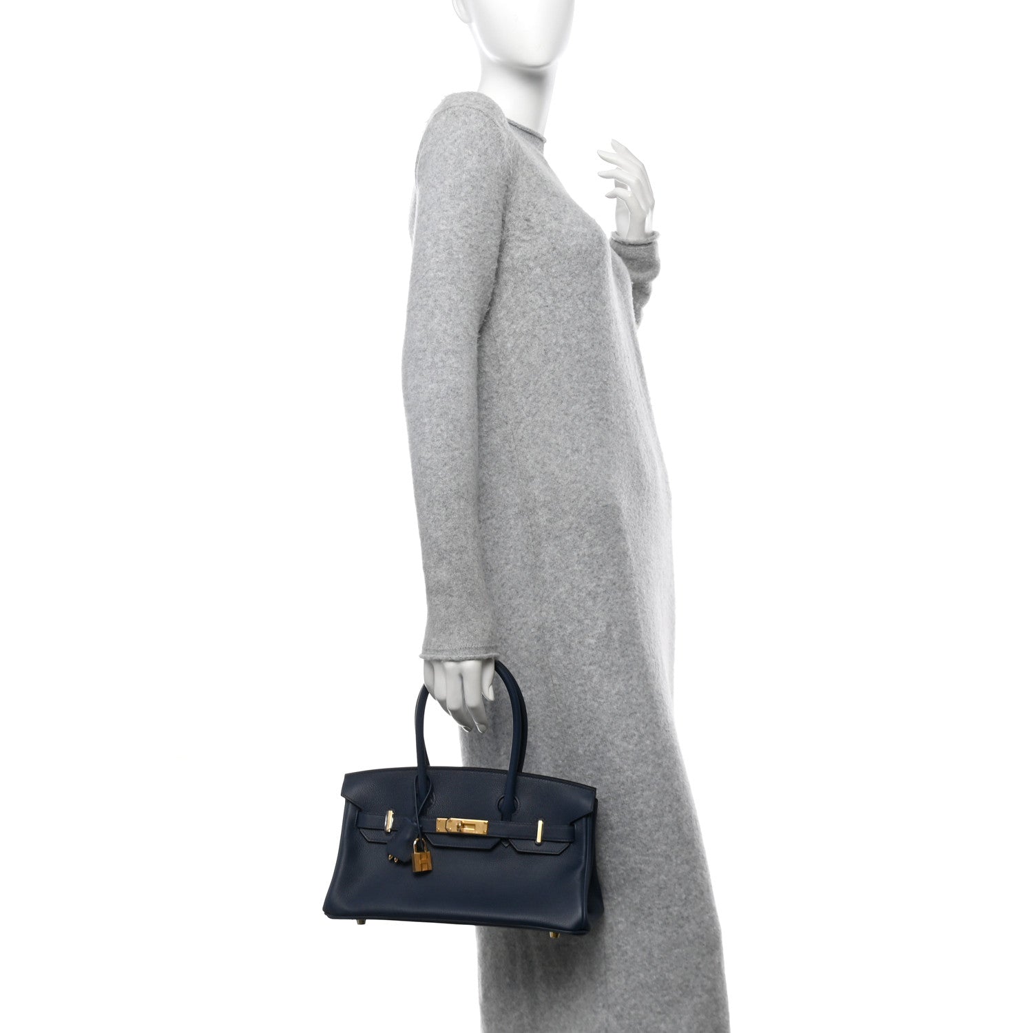 Hermes Evercolor Shoulder Birkin Light 29 Bleu Abysse 2 of 11