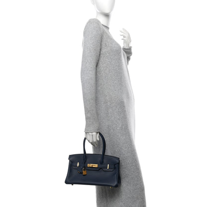 Hermes Evercolor Shoulder Birkin Light 29 Bleu Abysse 2 of 11