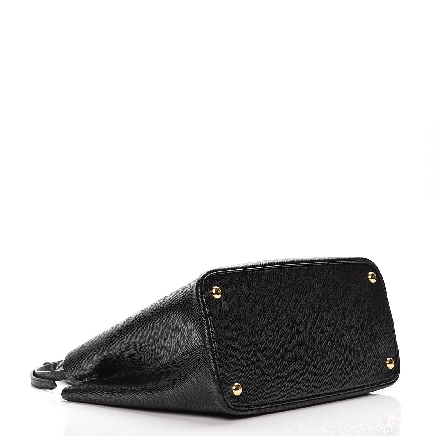 Prada Saffiano Cuir Medium Double Bag Black Fuoco 5 of 9