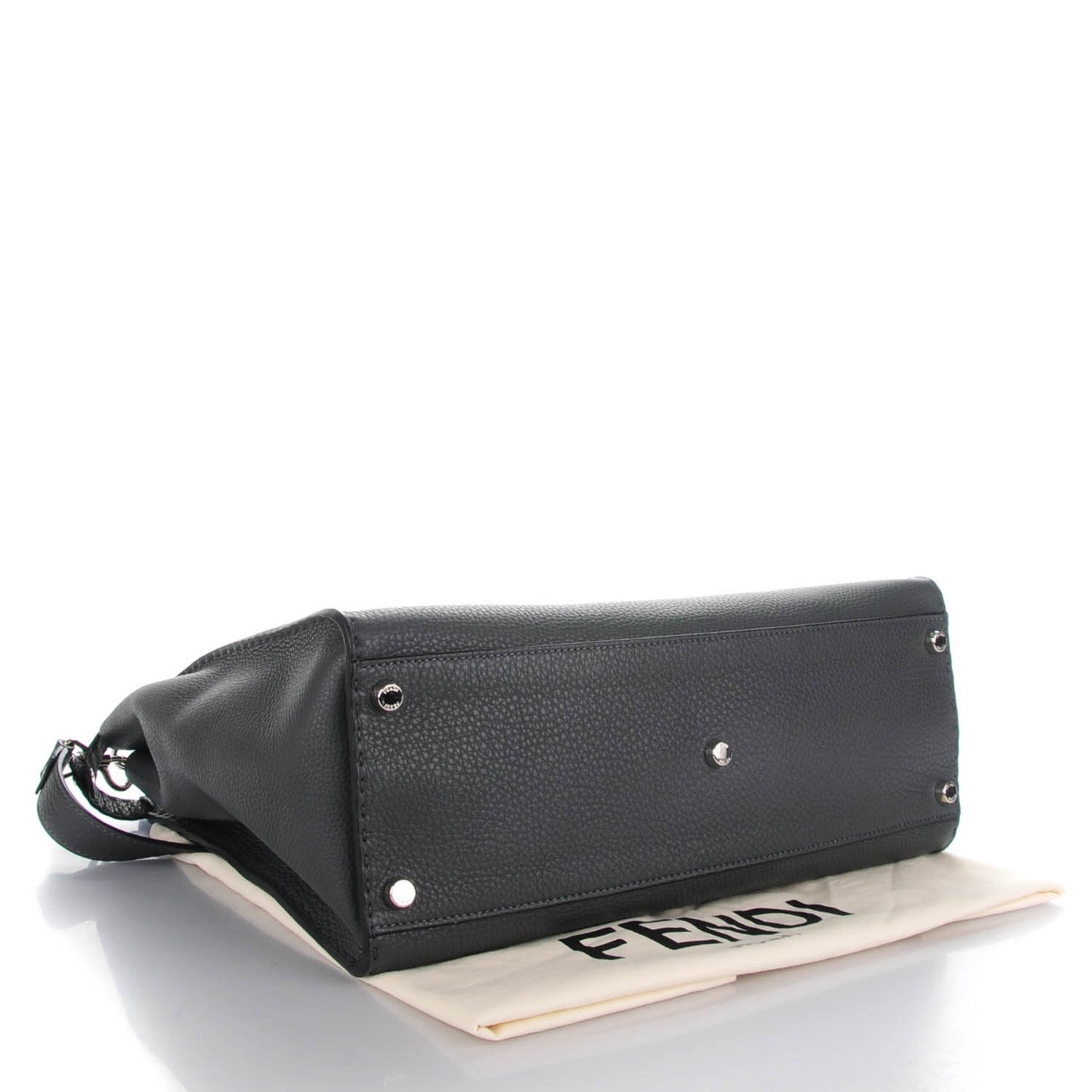 Calfskin Romano Lamb Fur Crocodile Selleria Monster Eyes Large Peekaboo Iconic Satchel Grey