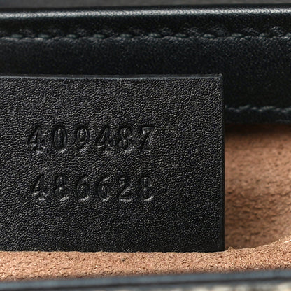 Gucci GG Supreme Monogram Calfskin Small Padlock Shoulder Bag Beige Black Cuir 6 of 14