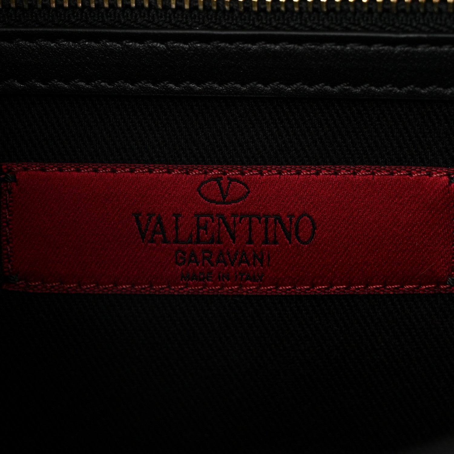 Valentino Garavani Vitello Medium Glam Lock Rockstud Flap Black 6 of 10