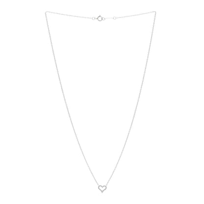 Tiffany Platinum Diamond Extra Mini Heart Pendant Necklace 3 of 5