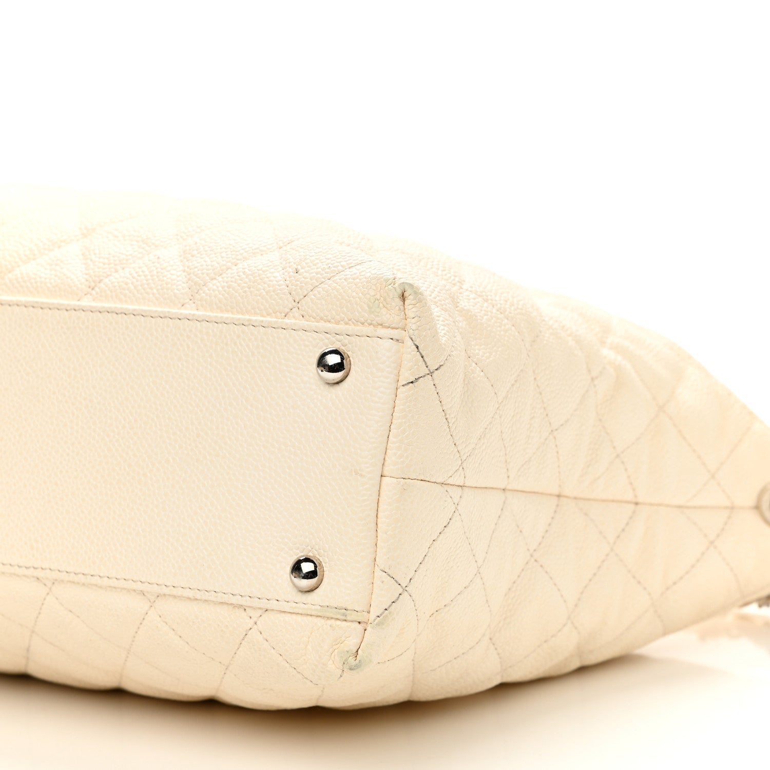 Chanel Caviar Quilted French Riviera Hobo Dark White 10 of 15