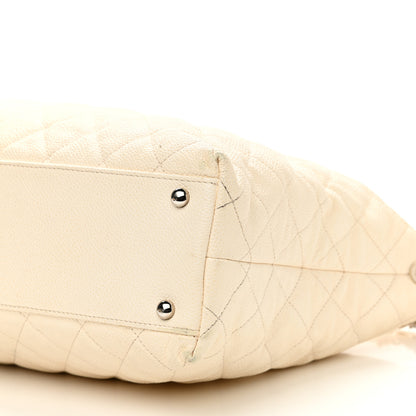 Chanel Caviar Quilted French Riviera Hobo Dark White 10 of 15